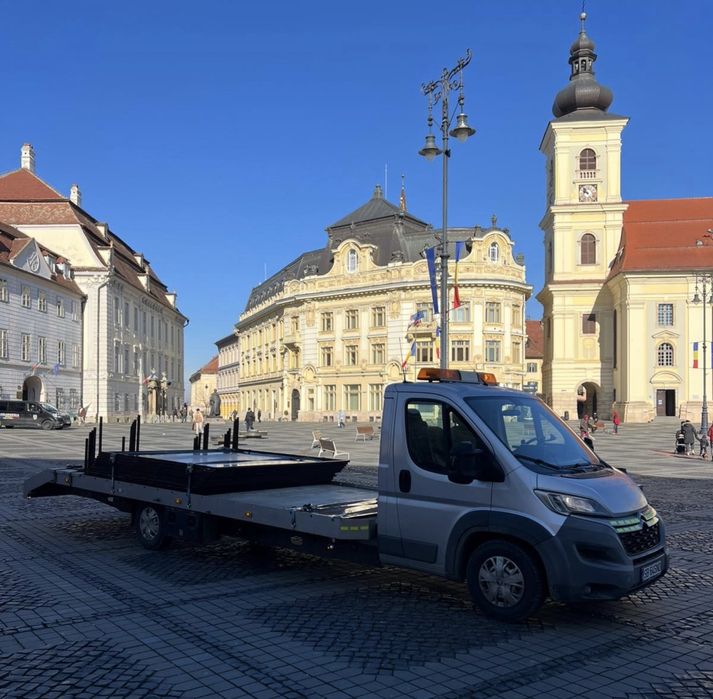 Tractari Auto Ieftine si rapide în Sibiu / Asistenta Rutiera A1 /Platforma utilaje , ATV uri , Panouri