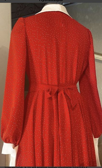 Платье длинное с шалевым воротником