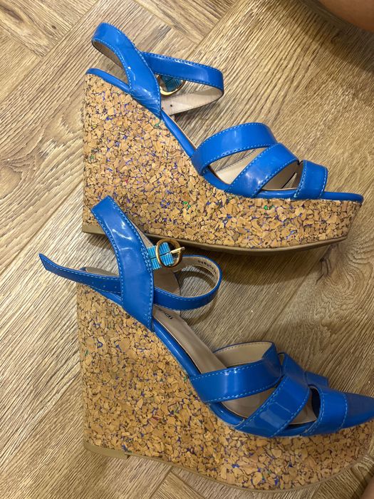 Танкетки синие Taccardi