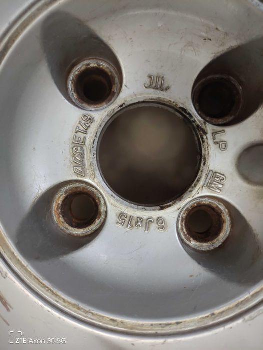 Алуминиеви джанти с гуми 6Jx15, 4х100, ET49 - 5бр.