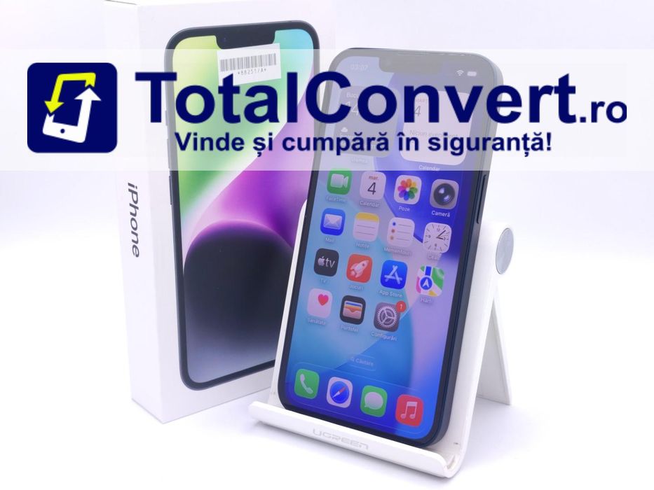 Apple iPhone 14 128GB Midnight 6GB Single, Garantie 24 luni | #D88251