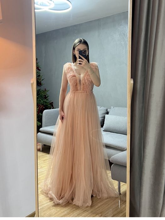 Rochie lunga din tull