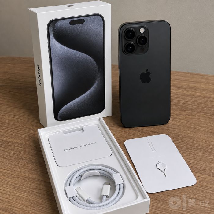 iPhone 15 Pro Max 256 ГБ Black Titanium — идеальное состояние