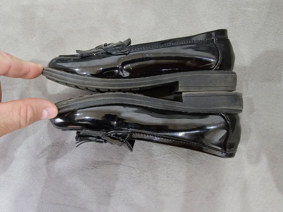 Pantofi papuci eleganti casual pentru fete cu ciucuri marime 27