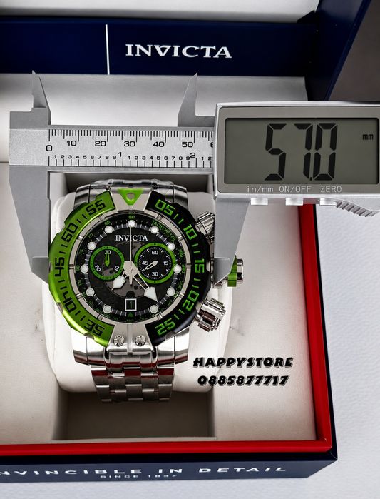 INVICTA Foxhound full metal Silver 57 mm, Инвикта нов мъжки часовник