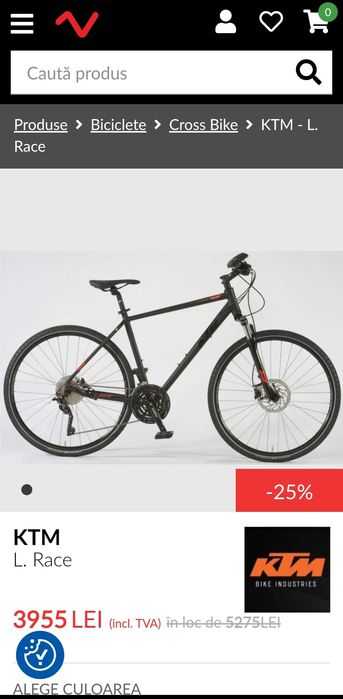 Bicicleta KTM L. Race 28'  full shimano