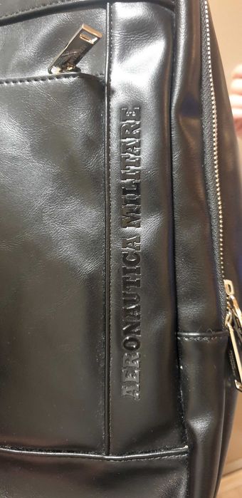 Rucsac Aeronautica Militare, Piele, Negru , NOU