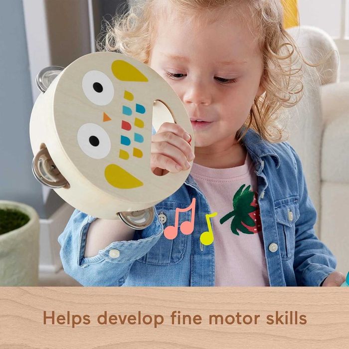 Set instrumente muzicale de jucărie, lemn, fisher-price