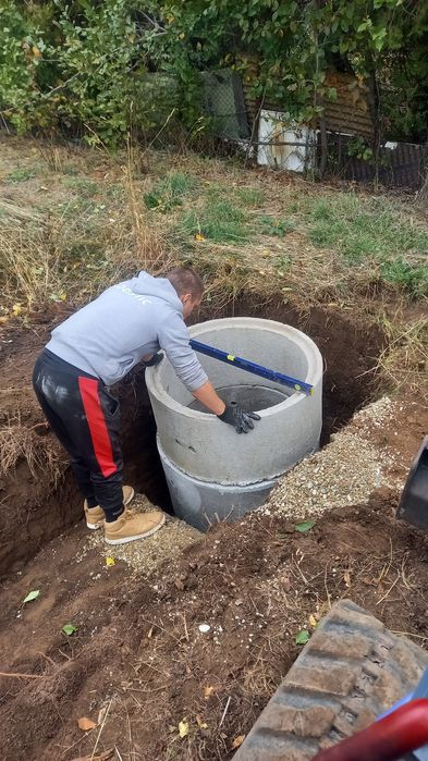 Септична яма , Канализация ,Багер ,Бобкат