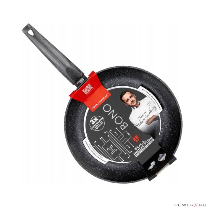 Tigaie din aluminiu cu invelis antiaderent, maner ergonomic Soft