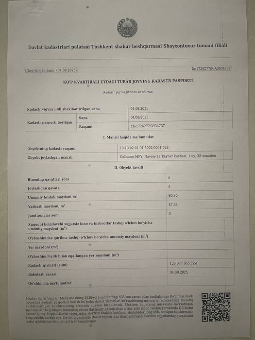 3 хона хадра хамма жихозлари билан