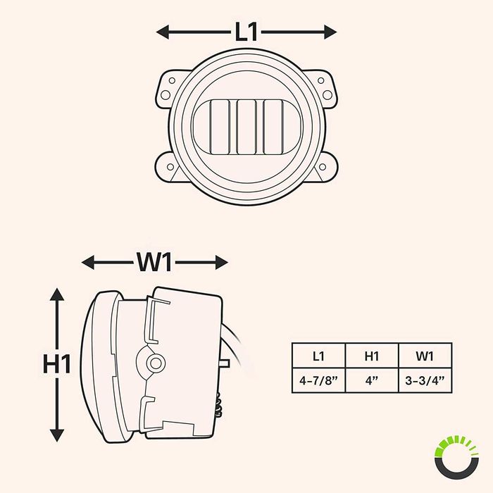 Proiectoare ceata cu led 4'' Jeep Wrangler JK TJ CJ 1997-2017
