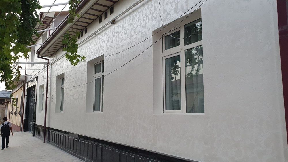 Травертен фасат ишлари сифатли ва ишончли енг охирги дезайинда.