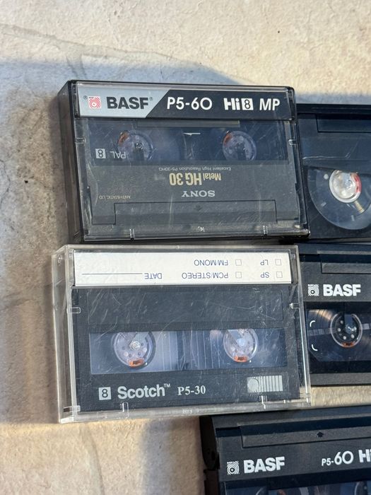 Lot 5 casete video 8mm