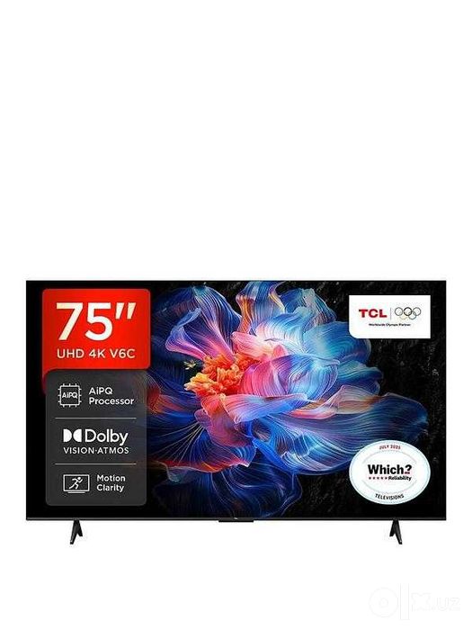 Телевизор TCL 75/65 V6C  65 разрешением 4K Ultra HD доставка бесплатно