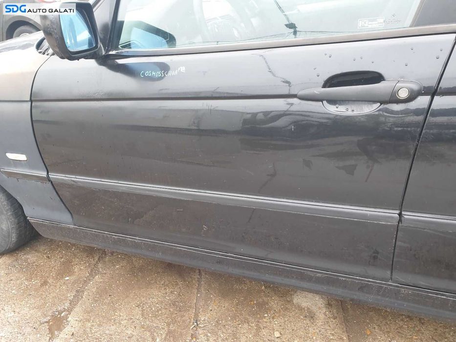 Usa Usi Portiera Portiere Stanga Fata Dezechipata cu Defect BMW Seria 3 E46 1998 - 2006 Culoare 303/9 Cosmosschwarz Metall [0053]