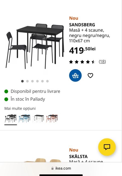 Vand set masuta si scaune
