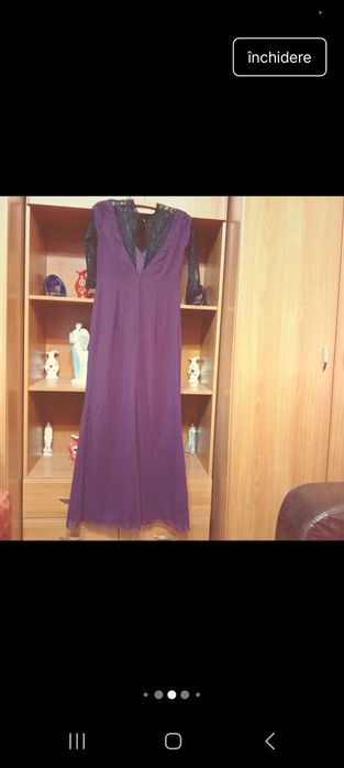 Rochie lunga din voal de ocazie