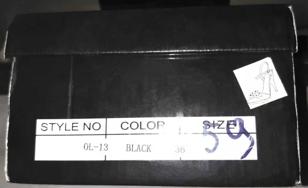 sandale noi mei negre elegante cu toc