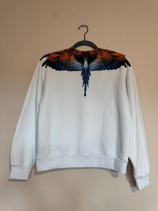 Marcelo Burlon Kids Printed Wings White Sweatshirt.