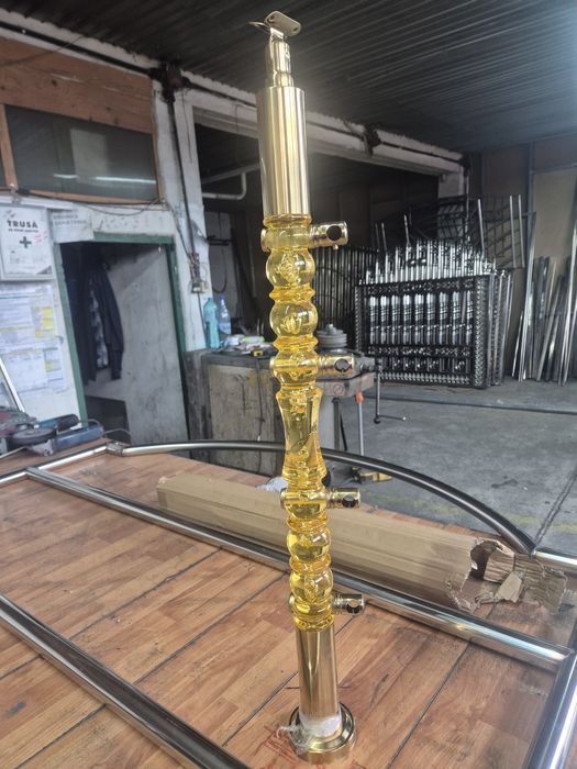 Coturi inox de 38, manere usi din inox , stalpi plexiglass