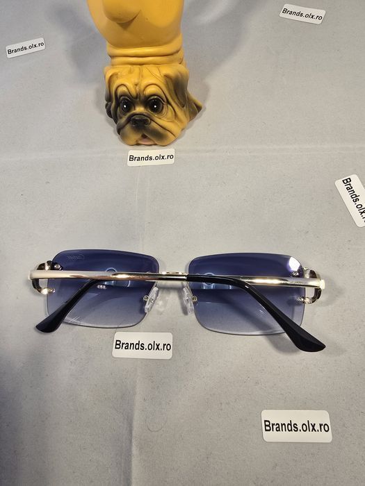 Set Ochelari de soare Cartier Rimless Blue, 17594, made in Italy