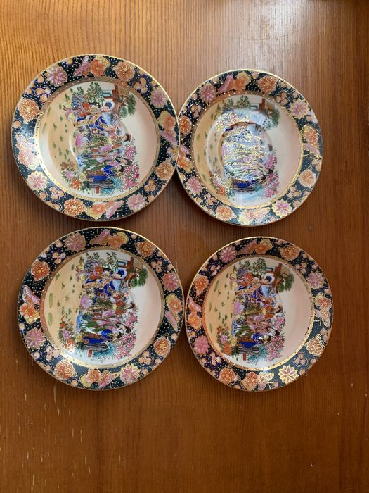 Serviciu de cafea/ceai din portelan chinezesc in stil Satsuma, 11 piese