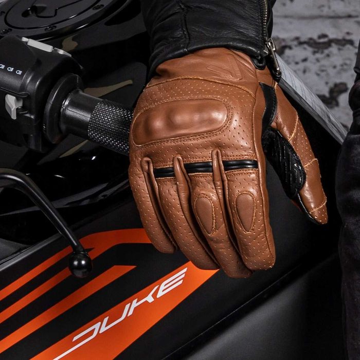 Кожени мото  ръкавици ADRENALINE SCRAMBLER BROWN 2.0