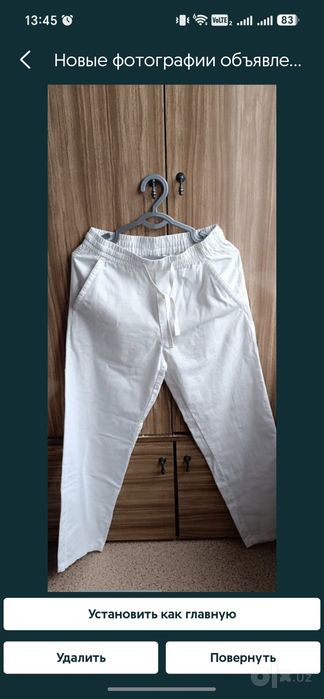 Летние брючки Zara, хлопок +лен