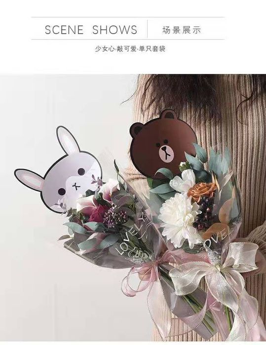 Упаковка для букетов из цветов, зефира, мыло