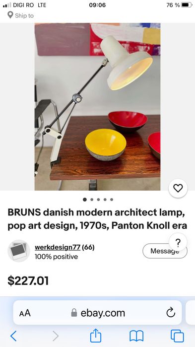 Lampa de masa  mid century