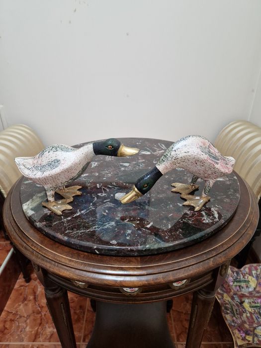 Чифт Уникални антикварни бронзови фигури статуетки