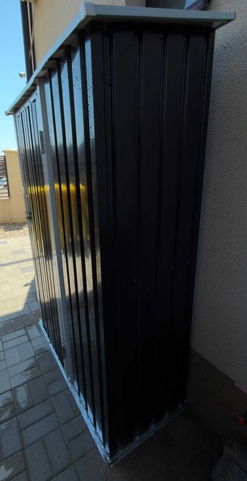 NOU! Casuta Grădină Outsunny, 140L×60A×186I cm. Antracit. DEJA MONTATA!