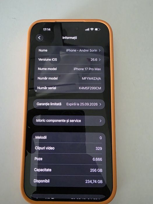 Iphone 17 pro max 256gb