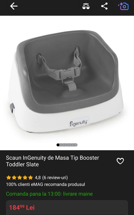 Scaun de masa booster inaltator copii