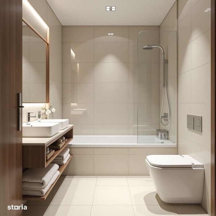 Apartament cu 2 camere, terasa ampla 14.40 mp, ansamblu cu piscina