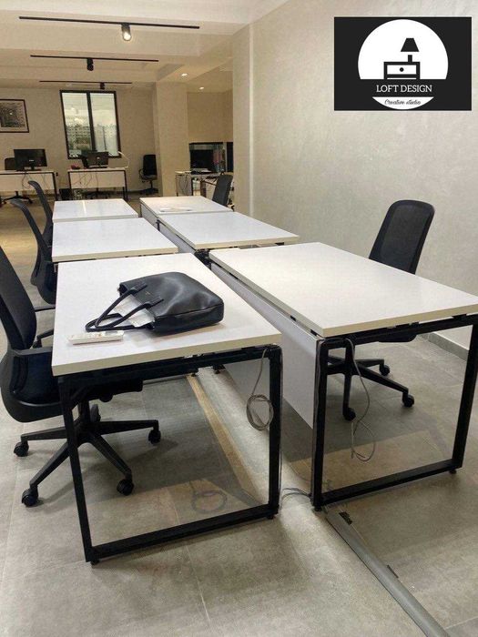 Офисный стол в тиле лофт,Loft stol partalar