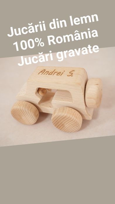 Jucarie mașinuță lemn personalizata