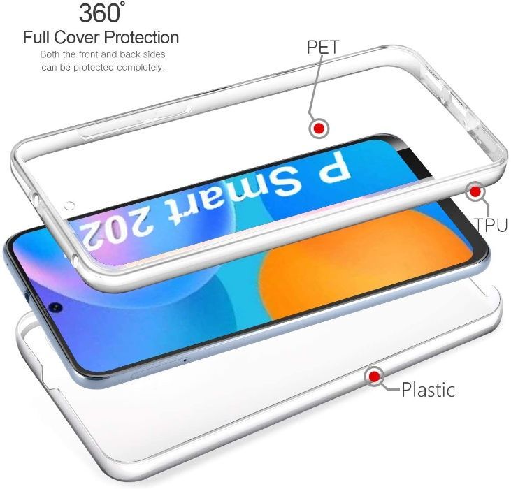 Husa CRYSTAL cu protectie 360° fata + spate pt. Huawei P Smart 2021