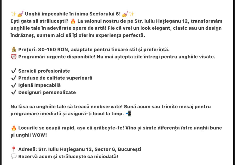 Servicii pentru descriere si optimizare afaceri