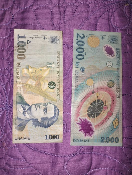 Vând Bacnota 2000 lei eclipsa originală și Bacnota 1000 lei  cu serie