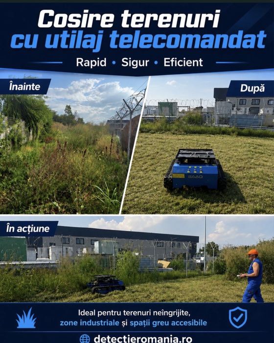 Detectie Romania. Defrisare teren  mini buldo dumper
