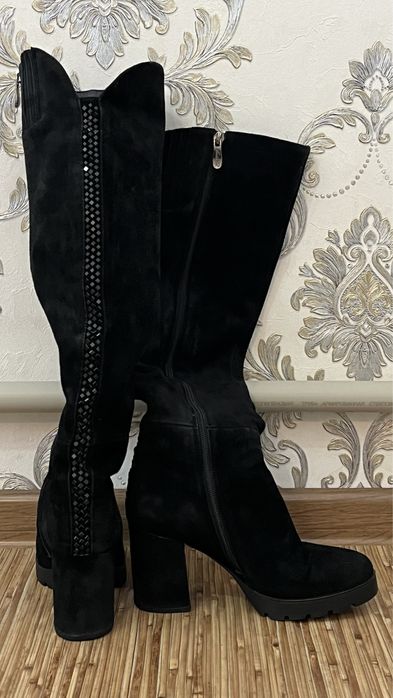 Замшевые сапоги, размер 36