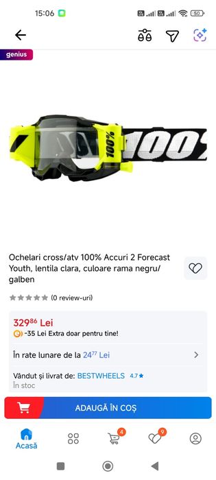 Cască moto/atv cu ochelari