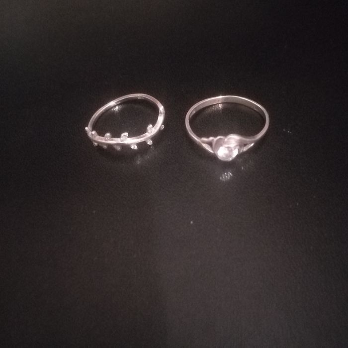 2 ineluse argint, mărime mica