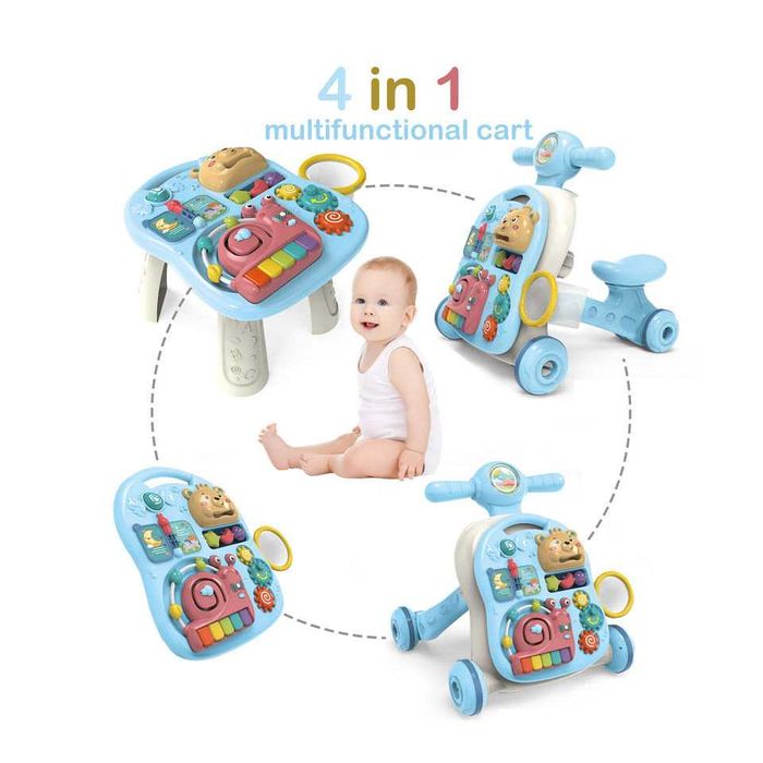 Premergator 4 in1 pentru copii cu centru de activitati,panou muzical