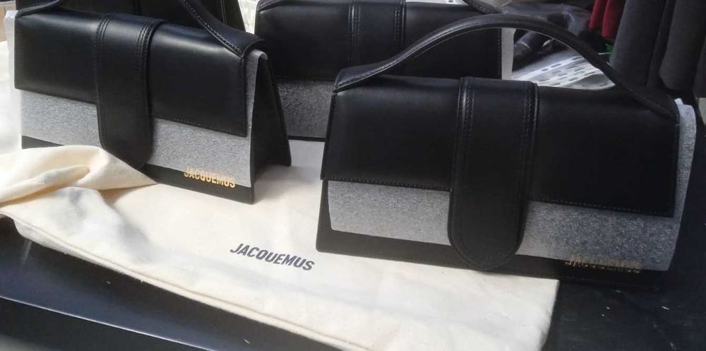 Оригинална кожена чанта Jacquemus Le Grand Bambino