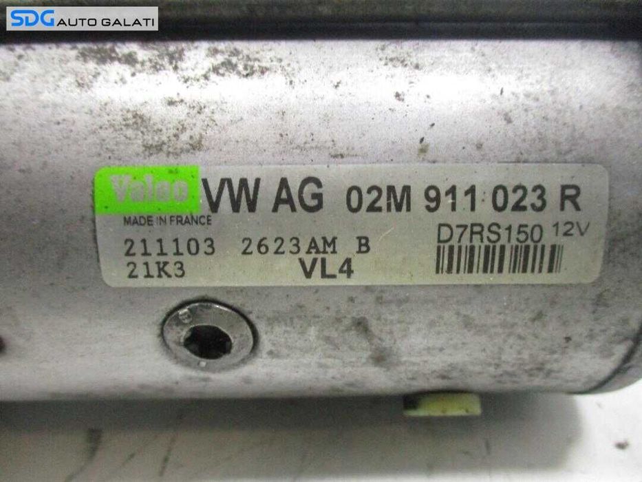 Electromotor cu 11 Dinti Volkswagen Sharan 2.0 TDI BRT BVH 2001 - 2010 Cod 02M911023R D7RS150 [B3626]