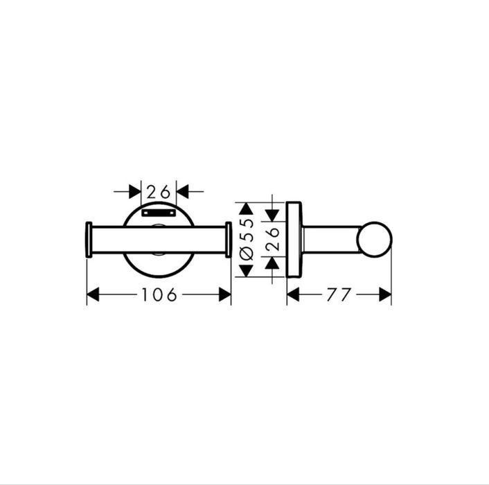 Hansgrohe Logis Universal 41725000 - 3 бр. двойни закачалки