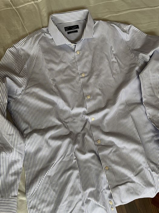 Celio, риза, синьо и бяло райе, L